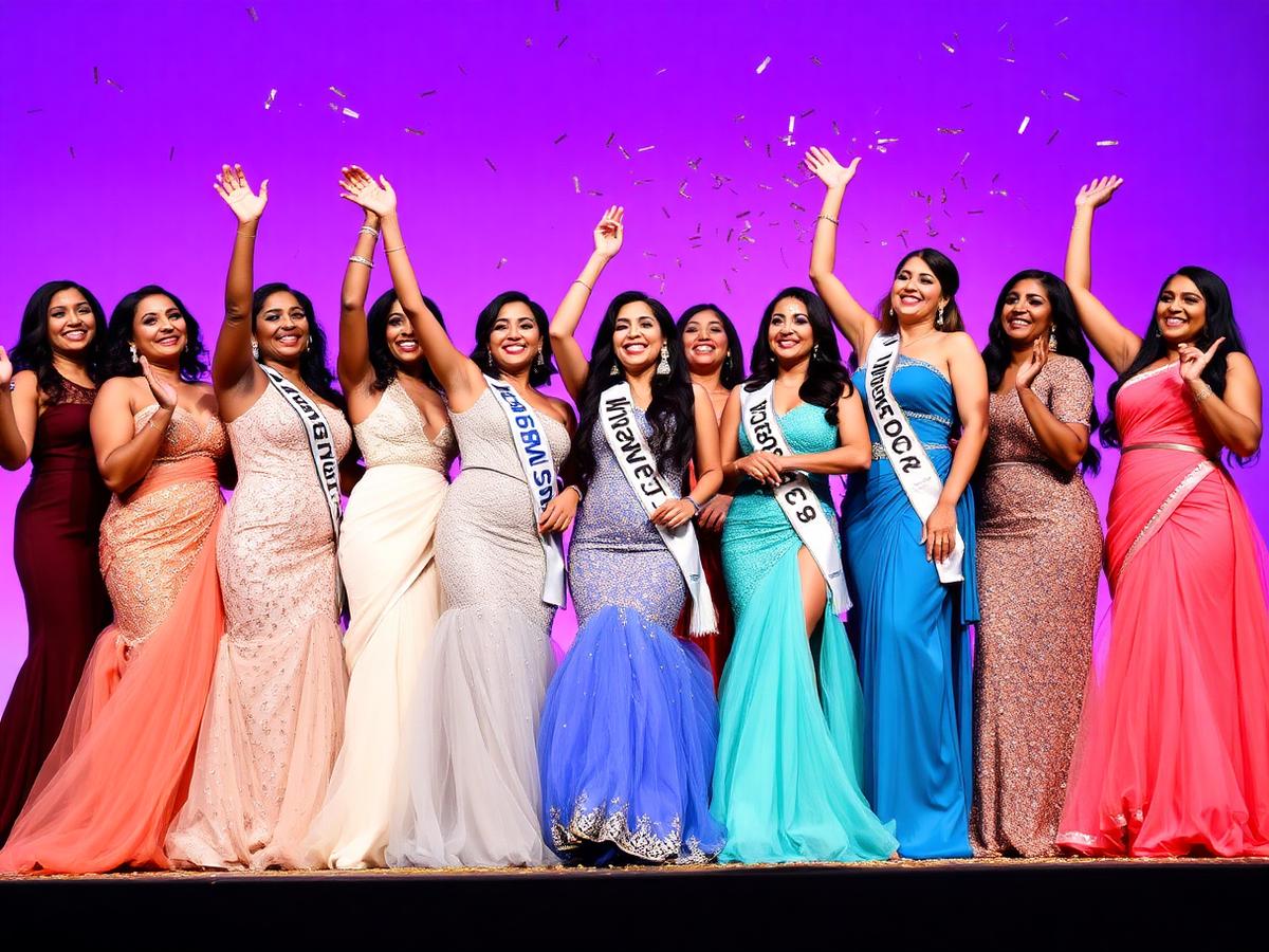 Finalists celebrating on stage