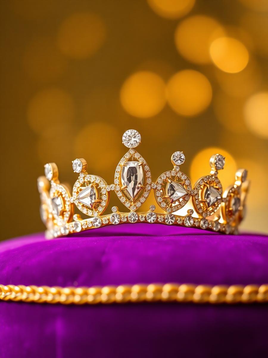 The crown on royal velvet